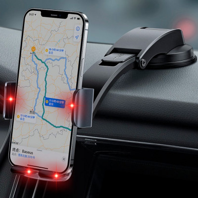 Автодержатель Baseus Easy Control Clamp (SUYK000001), на торпеду, в дефлектор, черный