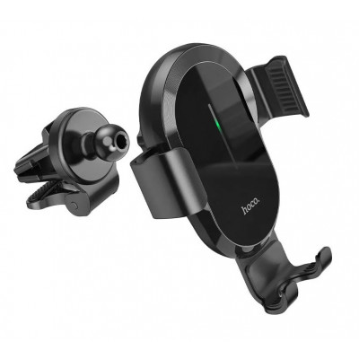 Автодержатель c БЗУ Hoco CA105 Guide 15W, гравитационный, в дефлектор, черный