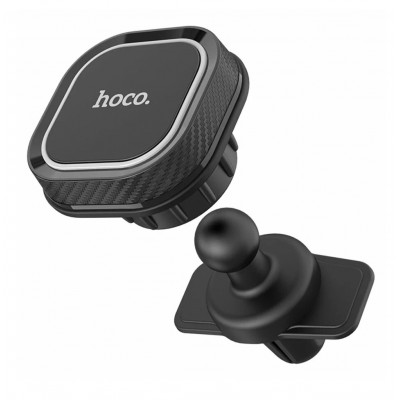 Автодержатель Hoco CA52 Intelligent, магнитный, в дефлектор, черный-серый