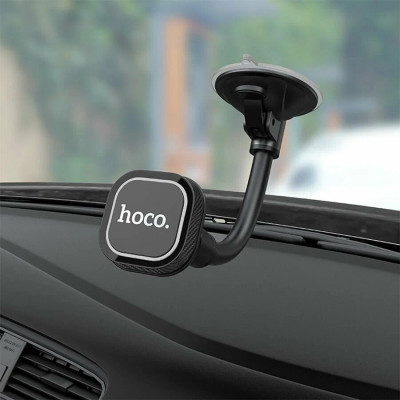Автодержатель Hoco CA55 Lotto, магнитный, на стекло, черный