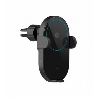 Автодержатель c БЗУ Xiaomi Wireless Car Charger 30W (W03ZM)+АЗУ в комплекте, в дефлектор, черный