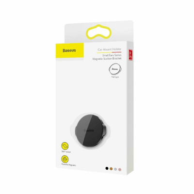 Автодержатель Baseus Small Ears series (SUER-C01), магнитный, крепится на 3M скотч, черный