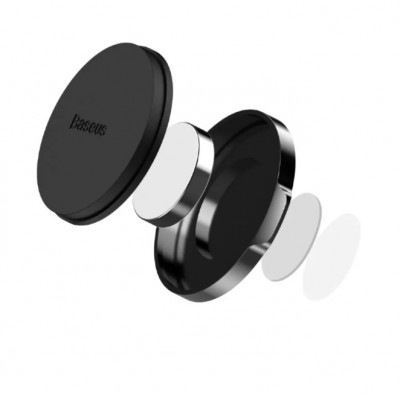 Автодержатель Baseus Small Ears series (SUER-C01), магнитный, крепится на 3M скотч, черный