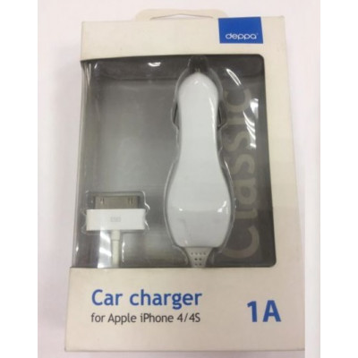 Автомобильное ЗУ Deppa iPhone 4 4S, белый