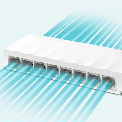 Неуправляемый коммутатор 8 портов TP-Link LS1008 10/100 Мбит/с, белый