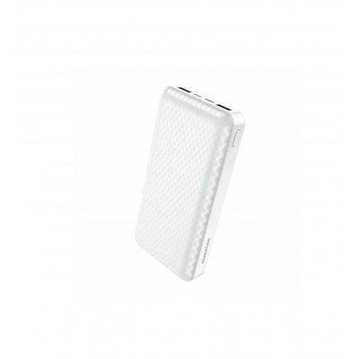 Внешний аккумулятор, Power Bank 20000 mAh Borofone BJ3A Minimalist, 2хUSB, 2A, LED, Li-Pol, белый