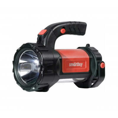 Аккумуляторный фонарь-прожектор 5W+3W (SBF-111110101), черный-красный