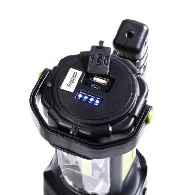 Аккумуляторный фонарь-прожектор 5W+3W (SBF-501-K), черный-зеленый