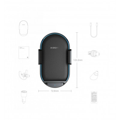 Автодержатель c БЗУ Xiaomi Wireless Car Charger Pro 50W (WCJ05ZM), в дефлектор, черный
