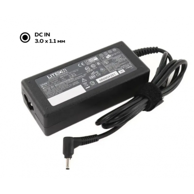 Зарядное устройство для ноутбука Acer 19V 2.37A 3.0*1.1 45W, упаковка пленка, без сетевого кабеля
