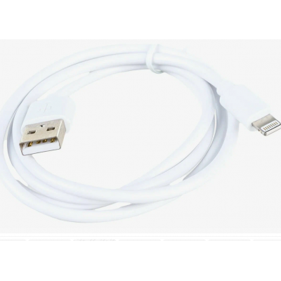 Кабель для зарядки Apple iPhone USB-A - Lightning (копия), 1м, белый Кабель для зарядки Apple iPhone USB-A - Lightning (копия), 1м, белый