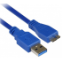 Кабель для зарядки и передачи данных Smartbuy K-750-100, 3.0 USB-A - micro B, 1.8м, синий Кабель для зарядки и передачи данных Smartbuy K-750-100, 3.0 USB-A - micro B, 1.8м, синий