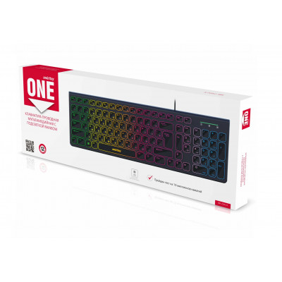 Клавиатура проводная с подсветкой Smartbuy ONE 250 (SBK-250U-K), черный