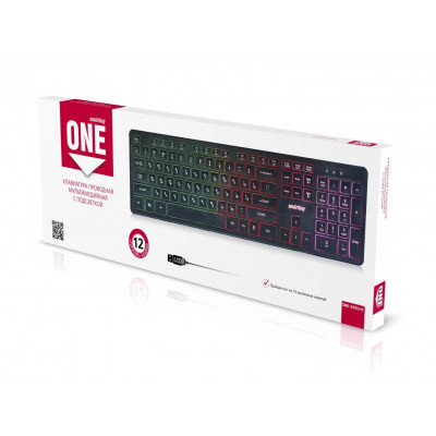 Клавиатура проводная с подсветкой Smartbuy ONE 305 (SBK-305U-K), черный