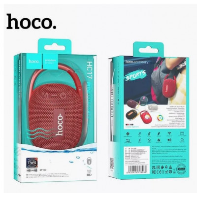 Портативная колонка Hoco HC17 Easy Joy 5W, BT5.3, TWS, FM, microSD, USB, красный