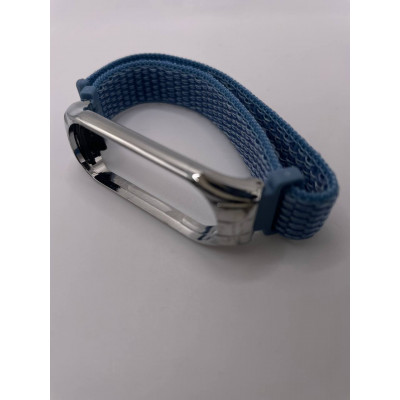 Ремешок нейлоновый Xiaomi Mi Band 3/4 Blue-Gray