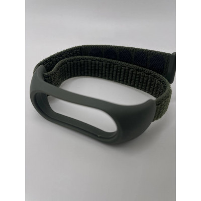 Ремешок нейлоновый миланская петля  для Xiaomi  Mi Band 7 Dark Olive