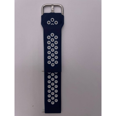 Ремешок силиконовый 22 мм, для Xiaomi Haylou solar LS05, Midnight Blue White