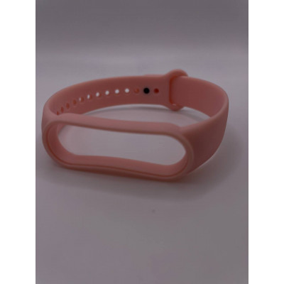 Ремешок силиконовый Mi Band 5/6 Светло-розовый
