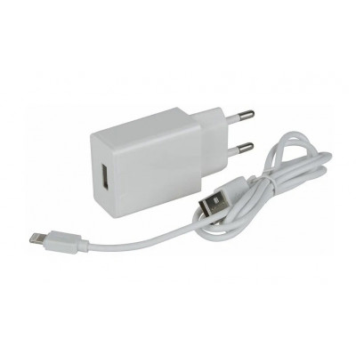 Зарядное устройство Bilitong iPhone Lightning + дополнительное USB 5V1A, белый