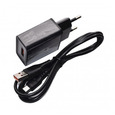 Зарядное устройство Digma 5V 2A + кабель micro USB, черный