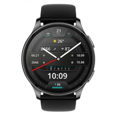 Смарт часы Amazfit Pop 3R A2319 AMOLED, 466x466, IP68, с поддержкой звонков, Metallic Black