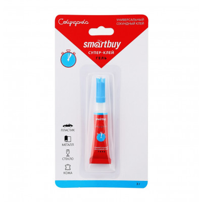 Супер-клей Smartbuy (SBT-SG-12P1) (универсальный, прозрачный), 3 грамма