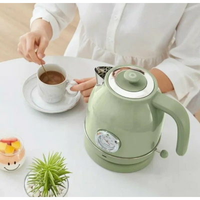 Чайник электрический с датчиком температуры Xiaomi Qcooker Retro, 1.7L, зеленый Чайник электрический с датчиком температуры Xiaomi Qcooker Retro, 1.7L, зеленый