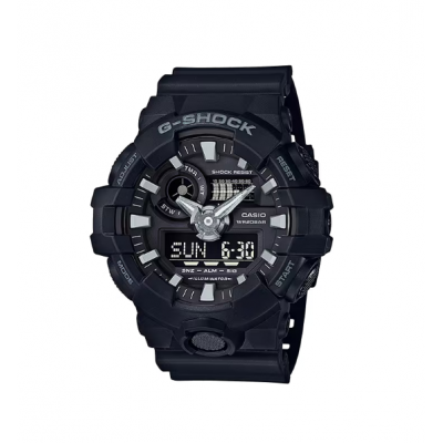 Часы Casio G-Shock GA-700-1BDR (черный) противоударные, водозащита (20ATM), подсветка, черный