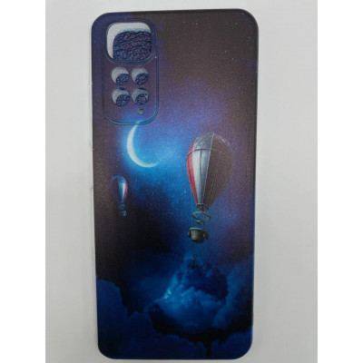 Чехол силиконовый Xiaomi Redmi Note 11 Pro Рисунок Ночь, Месяц, Воздушный Шар