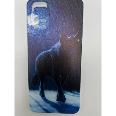 Чехол силиконовый Xiaomi Redmi Note 11/ Note 11S Рисунок Волк в ночи