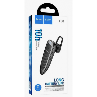 Bluetooth-гарнитура Hoco E60 Brightness, BT5.0, A2DP, моно, черный Bluetooth-гарнитура Hoco E60 Brightness, BT5.0, A2DP, моно, черный