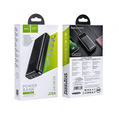 Внешний аккумулятор, Power Bank 20000 mAh Hoco J72A Easy trave, черный