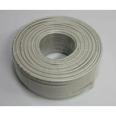 Кабель коаксиальный Lanmaster TWT-RG6U-CS48/1-WH RG-6/U F/UTP общий экран 75Om PVC внутренний, 1м