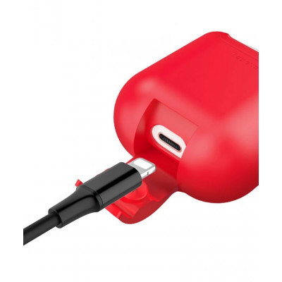 Чехол для AirPods с функцией беспроводной зарядки Baseus WIAPPOD-01 Red Чехол для AirPods с функцией беспроводной зарядки Baseus WIAPPOD-01 Red