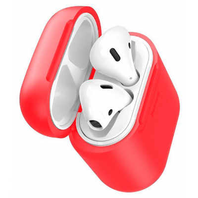 Чехол для AirPods с функцией беспроводной зарядки Baseus WIAPPOD-01 Red Чехол для AirPods с функцией беспроводной зарядки Baseus WIAPPOD-01 Red