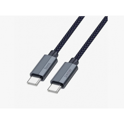 Кабель для зарядки Hoco U134 Primero 240W, Type-C - Type-C, 1,8 м, синий