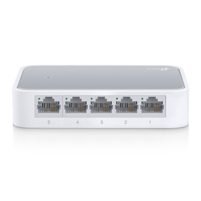 Неуправляемый коммутатор 5 портов TP-Link TL-SF1005D 100 Мбит/сек, белый
