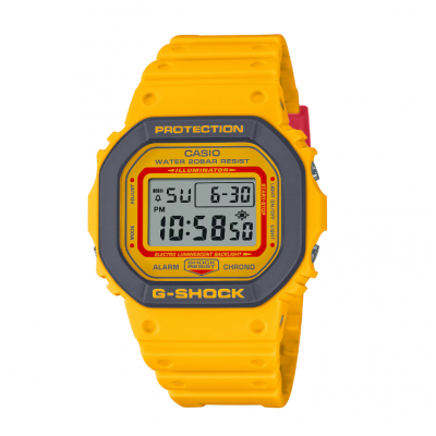 Часы Casio G-Shock DW-5610Y-9DR противоударные, водонипроницаемые (до 200м), подсветка, желтый