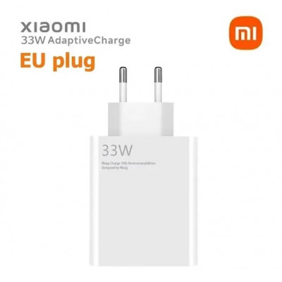 Зарядное устройство Xiaomi MDY-11-EZ 33W 1*USB, без упаковки, ORIGINAL, белый