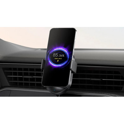 Автодержатель c БЗУ Xiaomi Wireless Car Charger Pro 50W (MDY-17-EZ), в дефлектор, черный