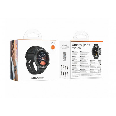 Смарт часы Hoco Watch Y31, 360 × 360, IP67, с поддержкой звонков, Black