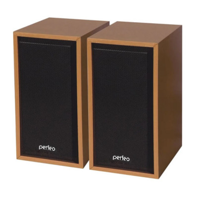 Компьютерная акустика, колонки Perfeo CABINET (PF_4326), 2.0, мощность 2х3 Вт (RMS), USB, бук дерево
