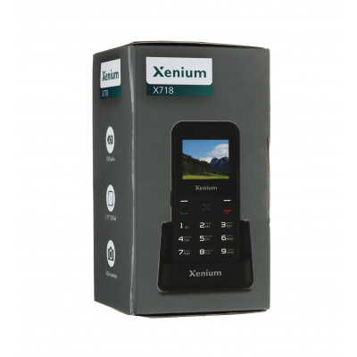 Мобильный телефон Philips Xenium X718, 2 sim-карты, 1000mAh, камера 0.3Мп, Black