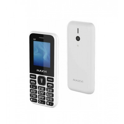 Мобильный телефон Maxvi C27, 2 sim-карты, 600мАч, White