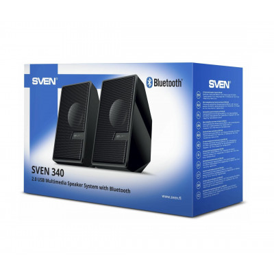 Компьютерная акустика, колонки SVEN 340, 2.0, мощность 6 Вт, USB, черный