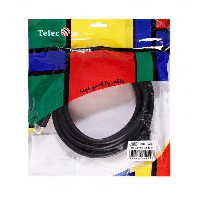 Кабель высокоскоростной Telecom TCG255 HDMI - HDMI, ver.2.1, 3D, 4K, 8K, 60Hz, 19M/M, 3м, черный