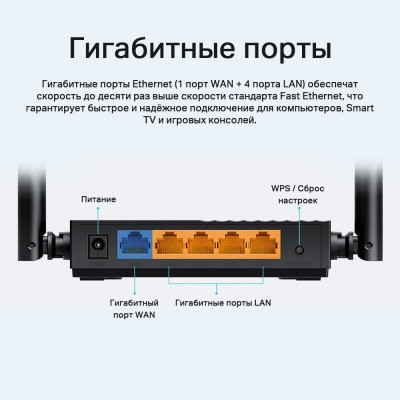 TP-Link Archer C64 Роутер двухдиапазонный гигабитный, 867 Мбитс, AC1200, MU-MIMO