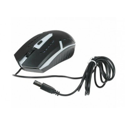 Мышь игровая проводная DEFENDER Hit MB-601 Black, 7 цветов, 4 кн., 1200 dpi, черный