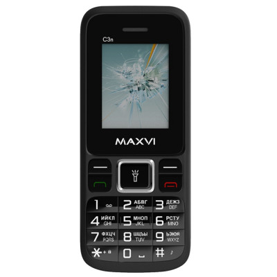 Мобильный телефон Maxvi C3n, 2 sim-карты, 800мАч, Black